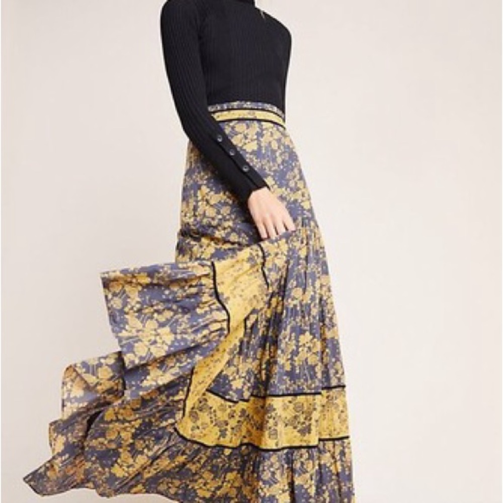 Anthropologie Carolina K Midnight Maxi Skirt - XS